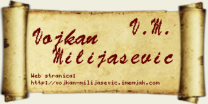 Vojkan Milijašević vizit kartica